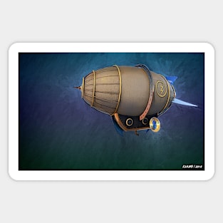 Airship in Flight Sticker